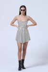 Sequined mini dress with bustier - 3