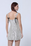 Sequined mini dress with bustier - 4