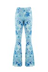 Patterned flared trousers in jersey - 1