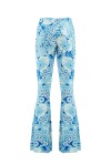 Patterned flared trousers in jersey - 2