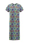 Vestito lungo a T fantasia multicolore - 1