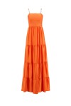 Long dress with square neckline - 1
