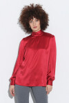 Long-sleeved satin shirt - 3