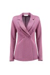 Double-breasted blazer in lurex jacquard - 1