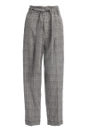 Pantaloni check con vita a sacchetto - 1