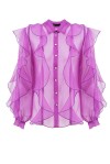 Transparent shirt in organza and silk - 1