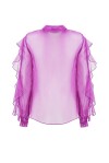 Camicia trasparente in organza e seta - 2
