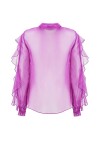 Transparent shirt in organza and silk - 2