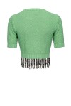Short top with beaded applications - 2