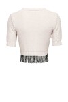 Short top with beaded applications - 2