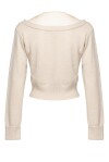 Cardigan corto in lana soft e tulle - 2
