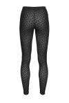 Leggings stampato monogram con logo flock - 2