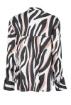 Blusa stampata effetto animalier astratto - 2