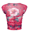 Top con retina stampa Hibiscus - 2