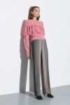 Pantaloni in lurex maxi righe a contrasto - 3