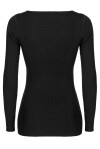 Maglia a costine in lana stretch con cut out - 2