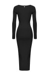 Vestito midi con lavorazione vanisé - 2