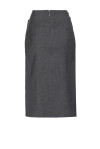 Flannel midi skirt with side twist - 2