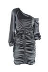 Velvet draped dress - 1