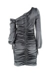 Velvet draped dress - 2
