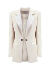 Blazer con revers con strass - 1