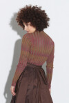 High neck sweater in ribbed lurex - 2