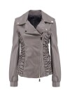 Leather jacket with drapes - 1