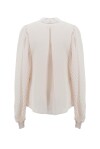 Blouse with pleated sleeves - 2