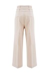 Pantaloni cropped con laccetti in vita - 2