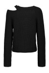 Pullover in cachemire a coste con cut-out - 3