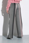 Pantaloni in lurex maxi righe a contrasto - 2