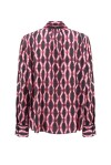 Geometric print blouse with ruffles - 2