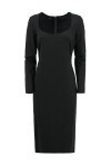 Midi dress with long zip on the back - 1