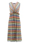 Multi-pattern dress with crossover - 1