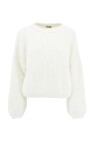 Maglia girocollo in misto mohair a coste - 1