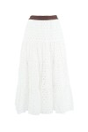 Perforated cotton skirt - 1