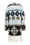 Coat with ethnic patterned fringes - 2