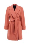 Coat with sash in pure wool - 1