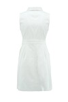 Sleeveless dress in satin cotton - 2