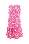 Vestito corto stampato con fusciacca - 2