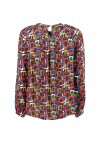 Abstract geometric patterned blouse - 2