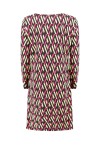 Dress with geometric patterned brooch - 2