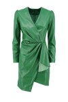 Faux leather pleated dress - 1