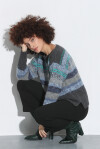 Pullover scollo a barchetta fantasia - 3