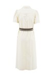 Vestito chemisier in cotone con cintura elastica - 2