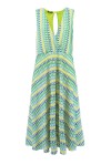 Vestito in maglia di cotone multicolor - 1