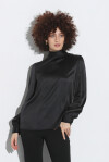 Long-sleeved satin shirt - 4