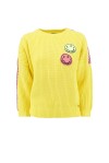 Pullover in lana con doppia emoticon - 1