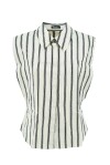 Striped armhole shirt - 1