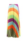 Pleated multicolored patterned maxi skirt - 2
